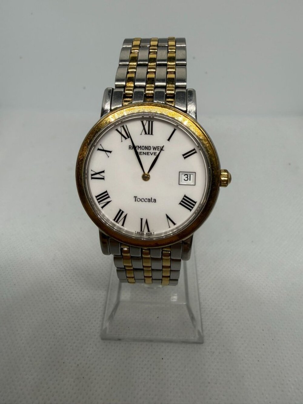 Raymond Weil Toccata 5485 Men's 39mm Two-Tone Swiss Quartz Watch Clasp Issue